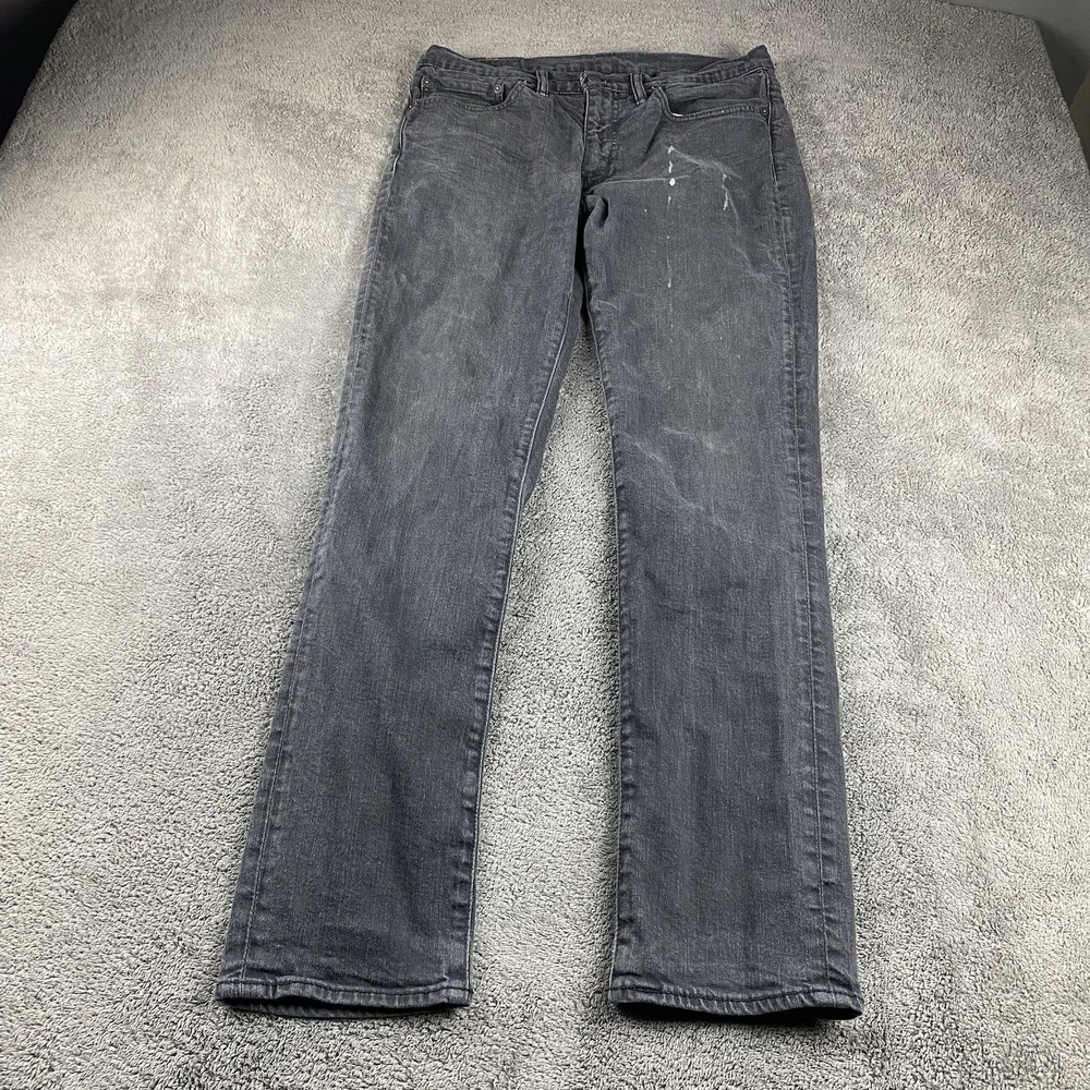 Levis‎ 511 Slim Skinny Fit Jeans Mens 34x32 Gray Mid Rise